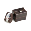 Brown Single Watch Storage Box with Watch Cushion Brown single watch storage box with watch cushion and snap-button closure